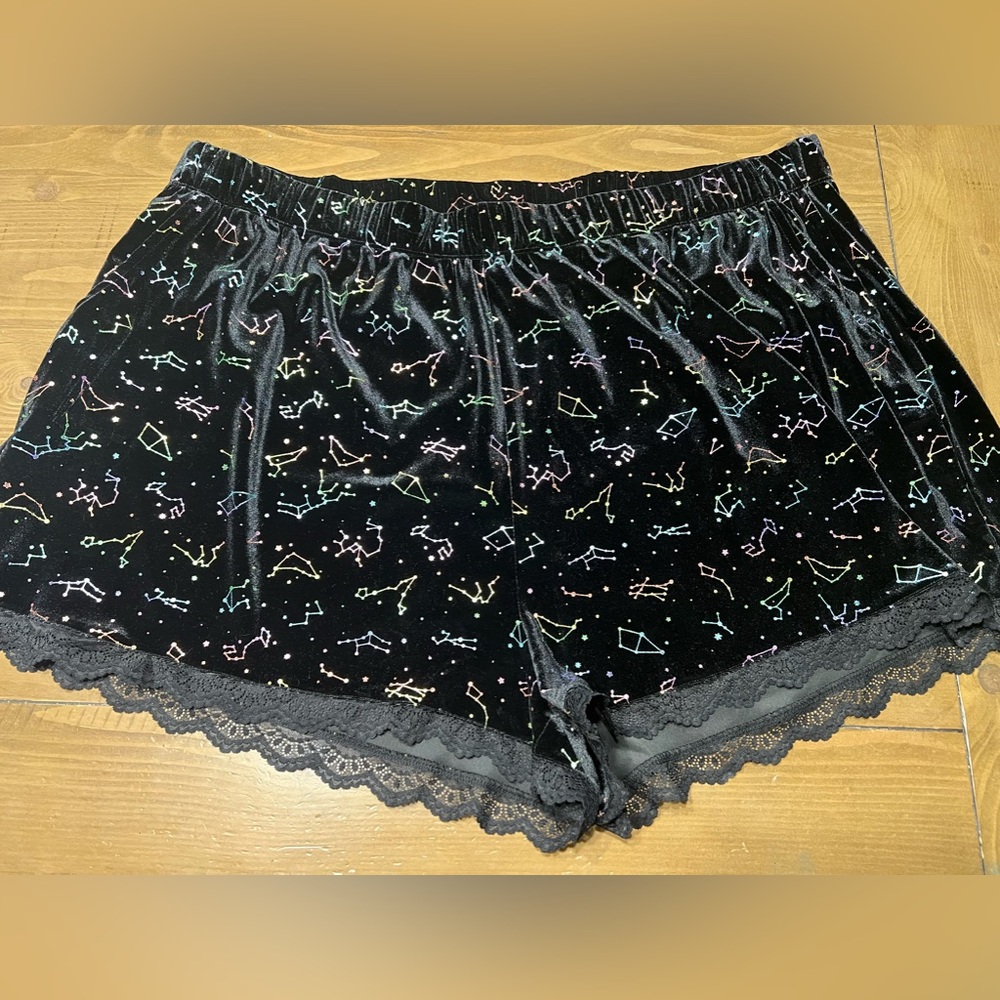 Rainbow Constellations Velvet Girls Soft Shorts Plus Size 4x